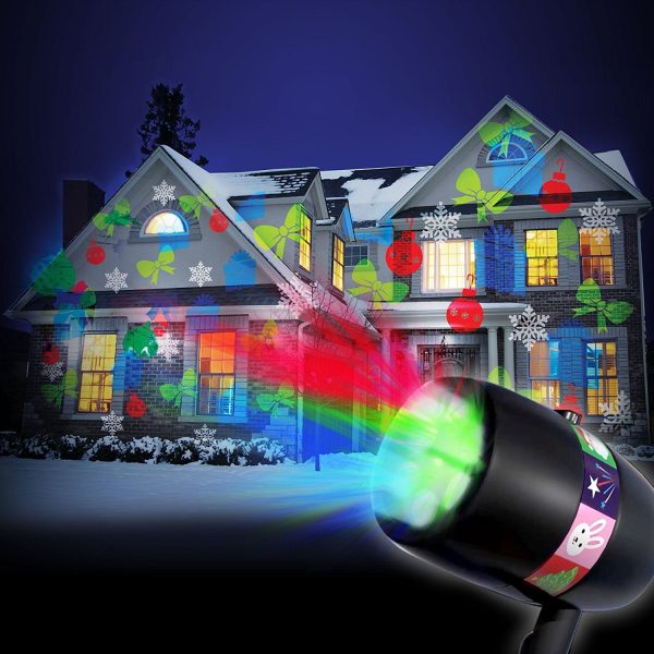 Star Shower 11671-6 Christmas Halloween Holiday LED Slide Show, 12-Slides Fashion - Image 2