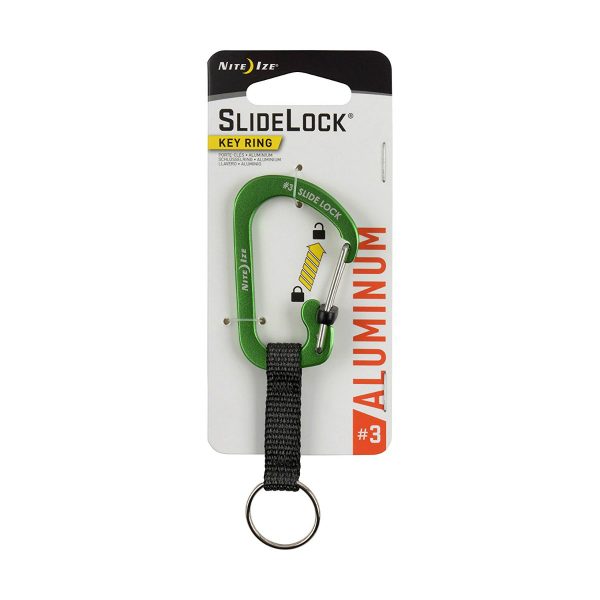 Nite Ize CSLAW3-17-R6 SlideLock Aluminum #3 Key Ring, Lime Online Sale