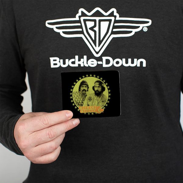 Bi-Fold Wallet - CHEECH & CHONG Next Movie Pose Black Green Orange For Sale - Image 3
