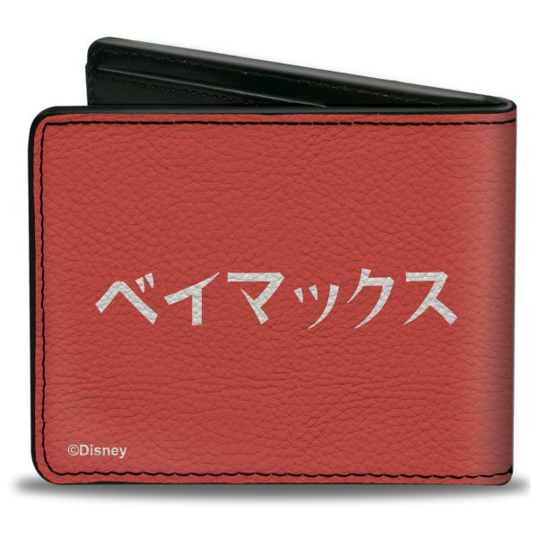 Bi-Fold Wallet - Big Hero 6 Baymax BA LA LA LA LA Collage White Red Black Hot on Sale - Image 2