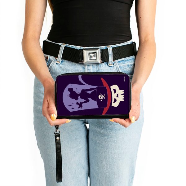 PU Zip Around Wallet Rectangle - The Princess and the Frog Dr. Facilier Tiana Top Hat Online Hot Sale - Image 3
