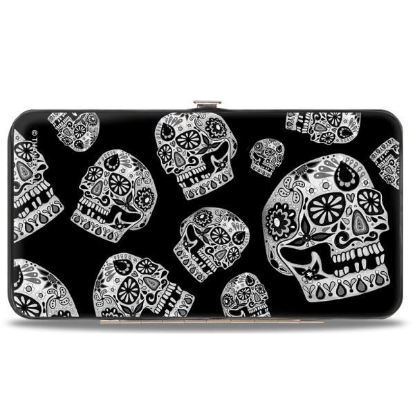 Hinged Wallet - The Dust of Living II Sugar Skulls Black White Discount - Image 2