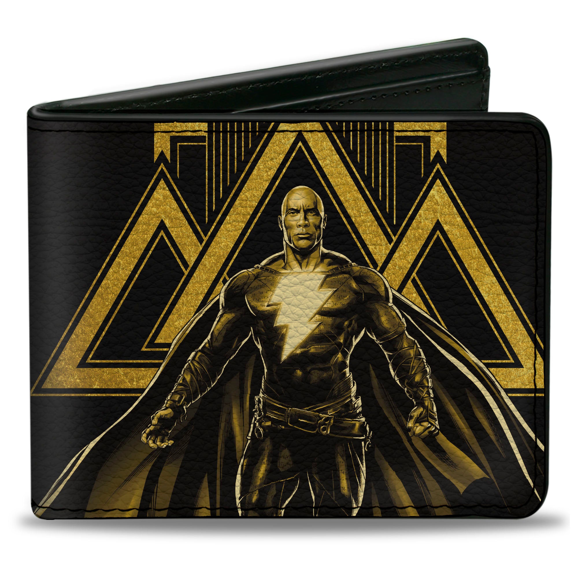 Bi-Fold Wallet – Black Adam Pose + Title Logo Black Yellows Supply