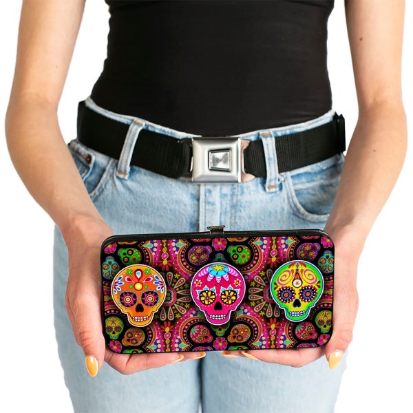 Hinged Wallet - Six Sugar Skulls Multi Color Discount - Image 3