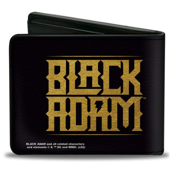 Bi-Fold Wallet - Black Adam Pose + Title Logo Black Yellows Supply - Image 2