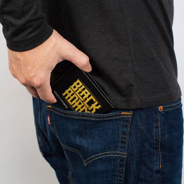 Bi-Fold Wallet - Black Adam Pose + Title Logo Black Yellows Supply - Image 5