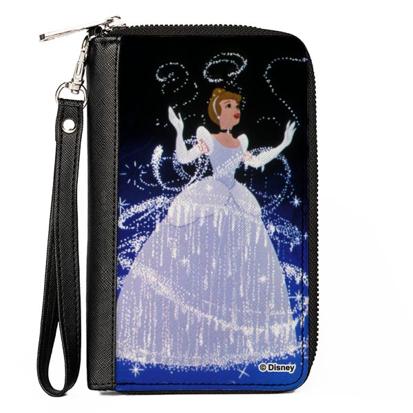 Women s PU Zip Around Wallet Rectangle - Cinderella Ball Gown Transformation Fashion