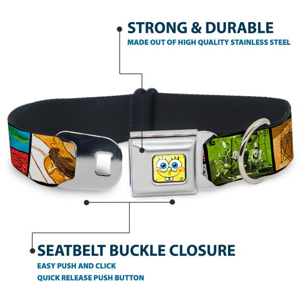 SpongeBob Face CLOSE-UP Seatbelt Buckle Collar - Krusty Krab s Cam Scene Blocks Sale - Image 4