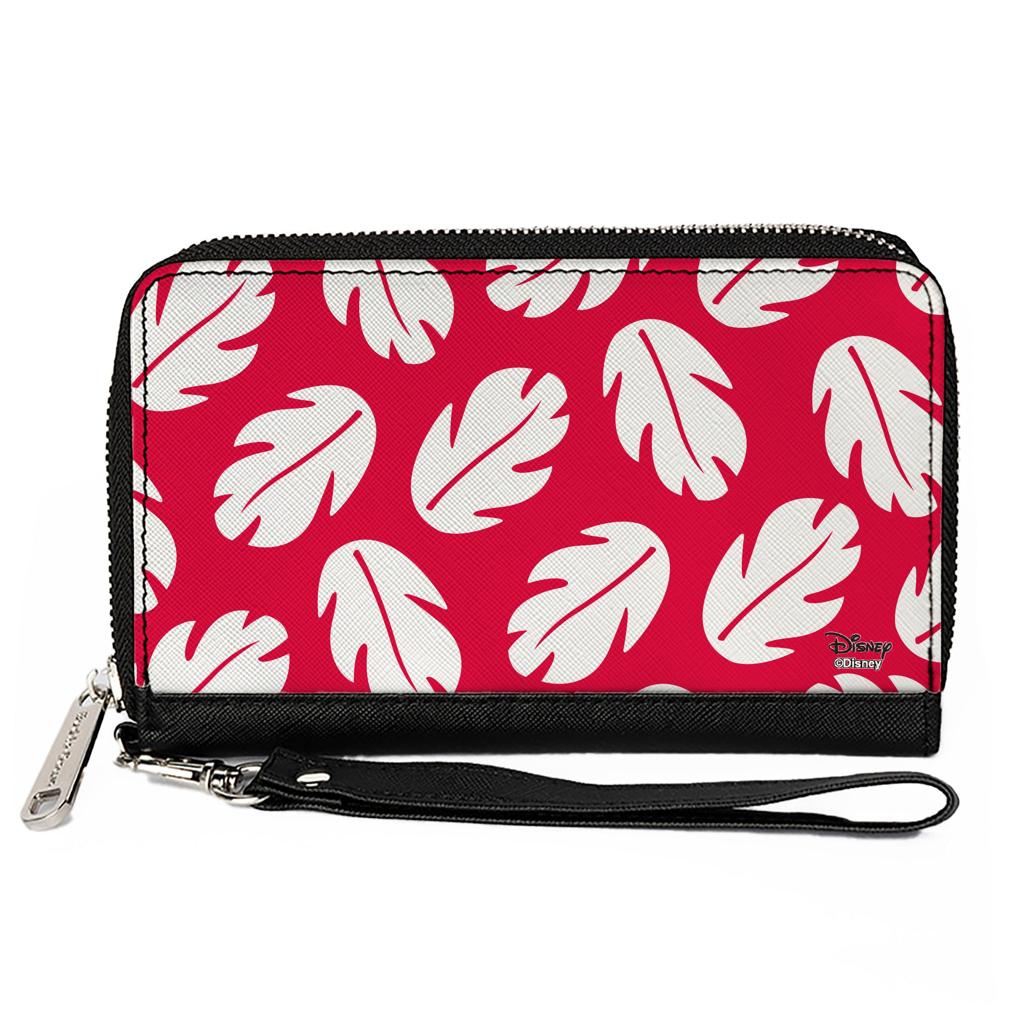 Women s PU Zip Around Wallet Rectangle – Lilo & Stitch Bounding Lilo Dress Leaves Red White Online now