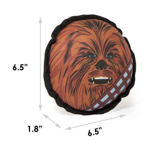Dog Toy Ballistic Squeaker - Round Star Wars Chewbacca Face CLOSE-UP Brown Discount - Image 4