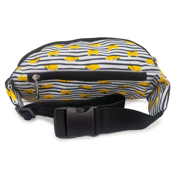 Fanny Pack - Winnie the Pooh Peeking Stripes White Black Fashion - Image 3