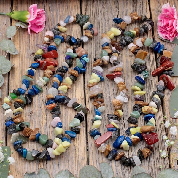 Sacred Stone Mix Chunky Chip Necklace For Cheap
