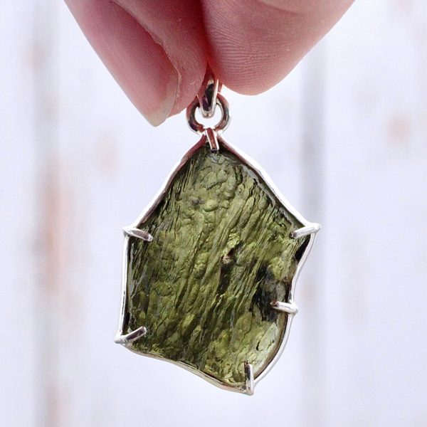 Moldavite Pendant - Sterling Silver For Cheap - Image 5